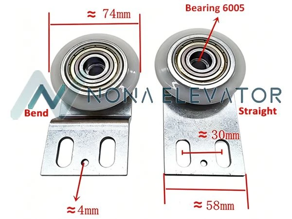 QKS9 Elevator Door Hanger Roller Straight Bend Elevator wheel