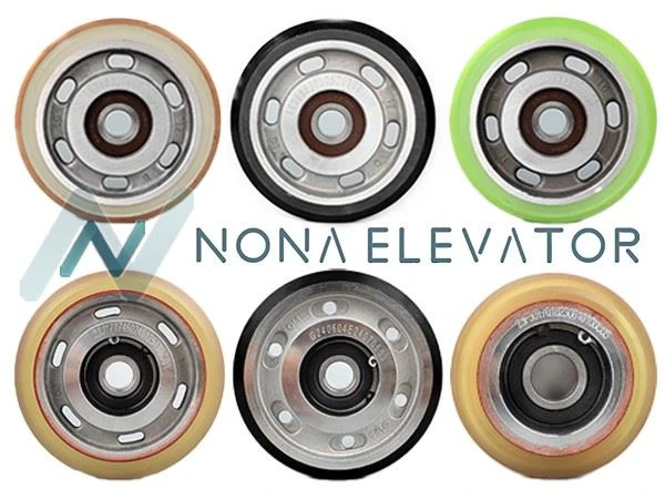 Low-noise silent rubber Elevator Guide Shoe Roller 125x22x6303 for passenger elevator guide rail
