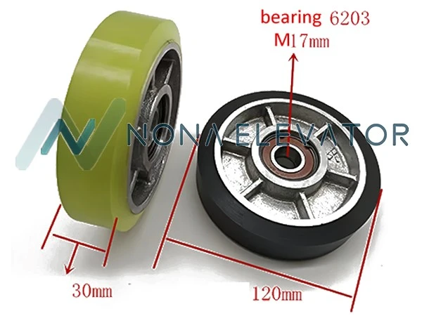 XIZI OTIS Escalator Guide Roller 120x30x6203 escalator pressure roller for handrail tension system
